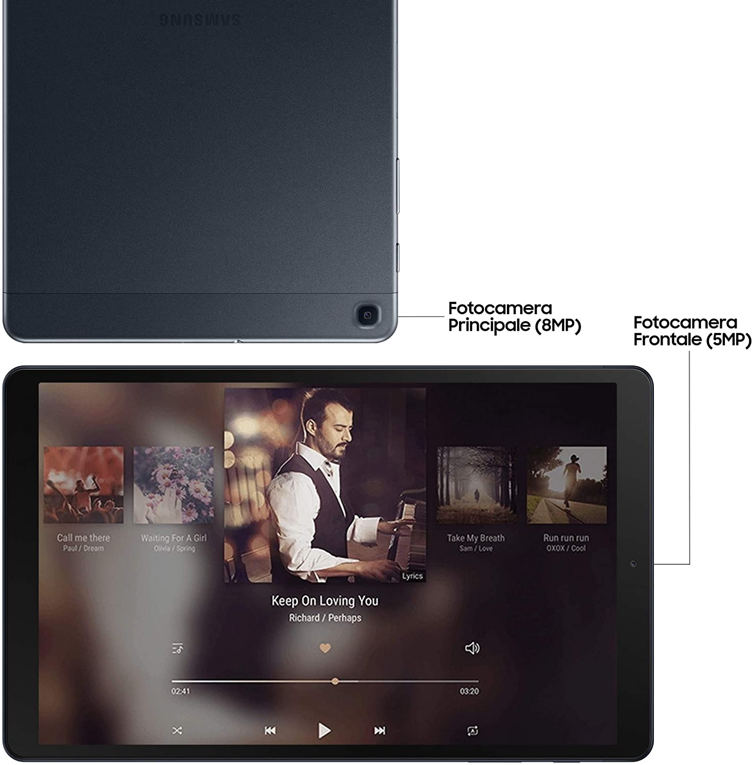 Samsung Galaxy Tab A 10 1 Tablet Display 10 1 Wuxga 32 Gb Espandibili Ram 2 Gb Batteria 6150 Mah Lte Android 9 Pie Black Versione Italiana